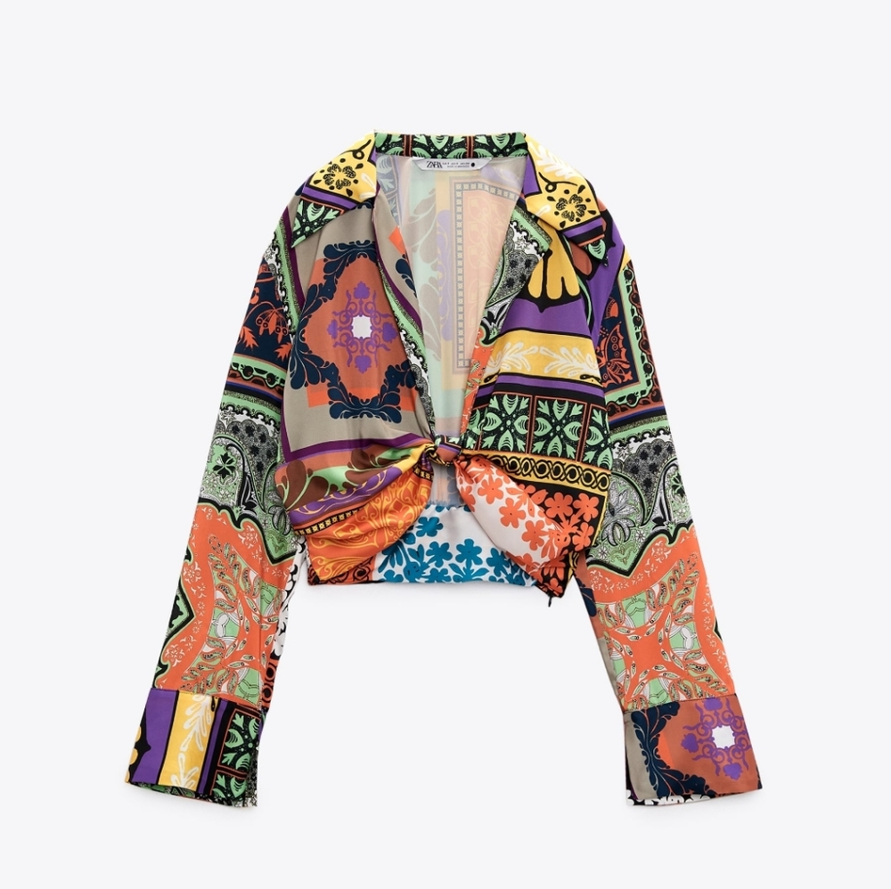 Zara knotted shirt